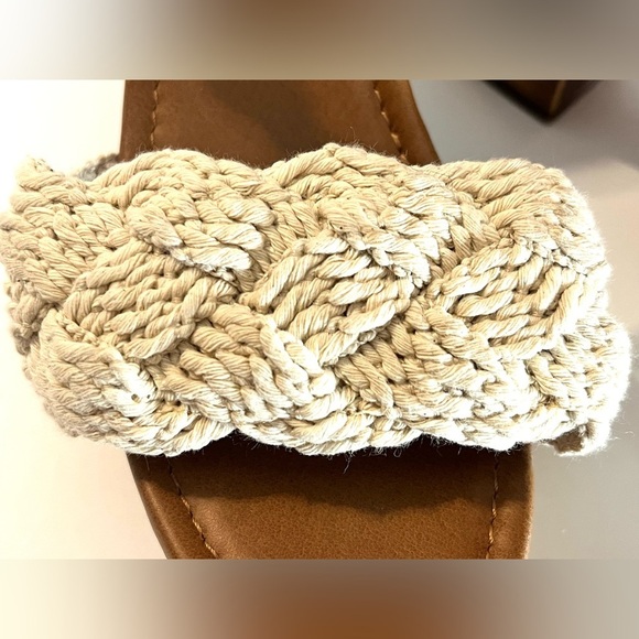 Seychelles Jump for Joy Women's Wood Heeled Sandals w Macrame Detail Size 7 - Picture 8 of 14